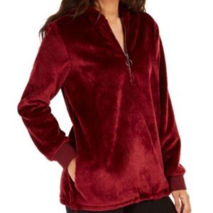 Ideology - Faux-Fur Quarter-Zip Hoodie